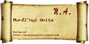 Murányi Anita névjegykártya