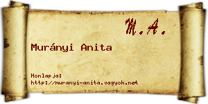 Murányi Anita névjegykártya